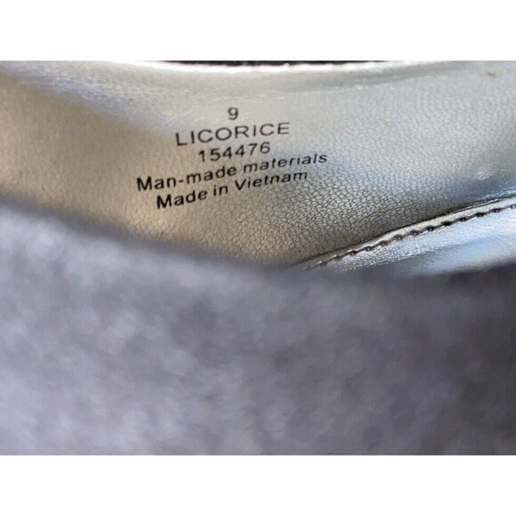 X-APPEAL Licorice Style Black Close Point Toe Hidden Heel Wedge Woman's size 9 - Picture 7 of 16